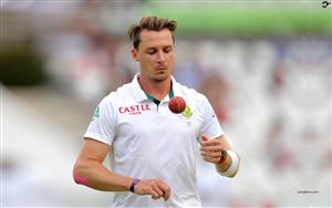 South African cricketer Dale Steyn in action